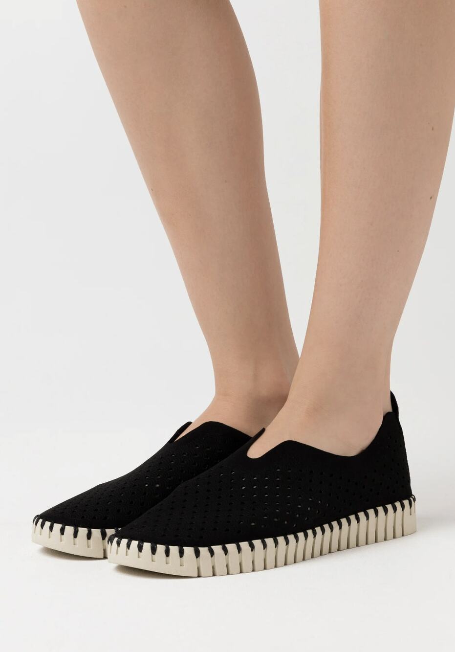 Ilse Jacobsen Hornbaek Perforated Slip On Tulip Black WMNS EU40 US9.5-10 Sneaker